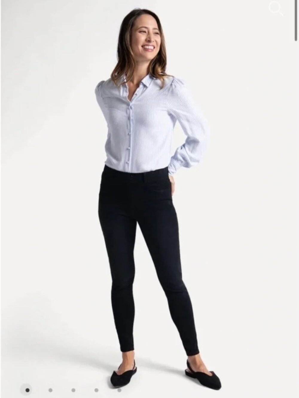 New Betabrand Washed Black Skinny Leg Yoga Denim Jeans XLarge Short Petite
